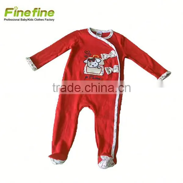 Lap Shoulder Blank Baby Infant Romper With Pom Pom photo-6