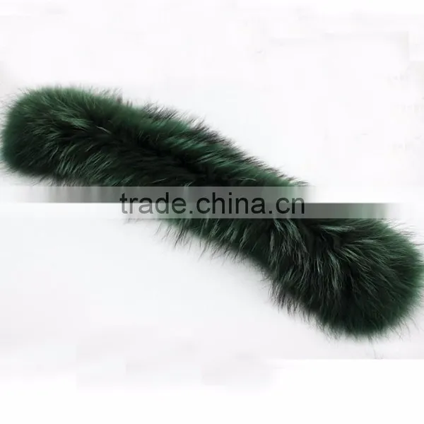 Myfur Grey Color Raccoon Fur Hooded Collar for Man and Women Coat Trim photo-2