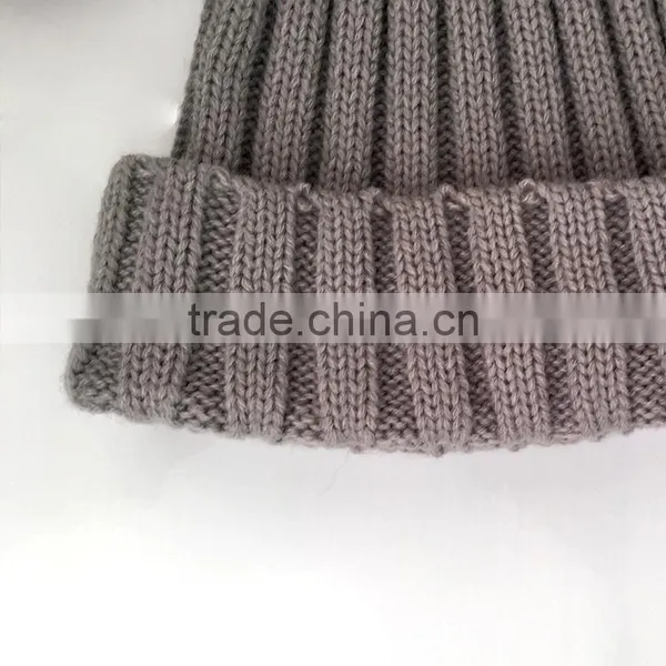 Myfur Wholesale Women Wool Beanie With Genuine Fox Body Fur Bobble photo-4