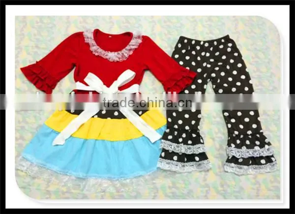 Easter Day Spring Ruffle Baby Girl Matching Stripe Red Lucky Cute Baby Girl Remake Cotton Vintage Remake Outfit photo-6