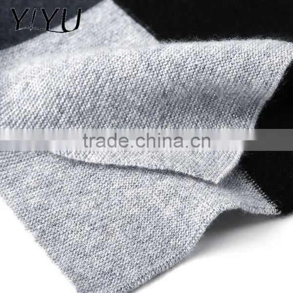 Newest Winter Women Stripe Color Block Turtleneck Cashmere Sweater photo-4