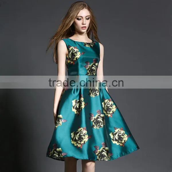 Fashion Women Sexy Sleeveless Embroidery Lace Cocktail Evening Dress photo-2