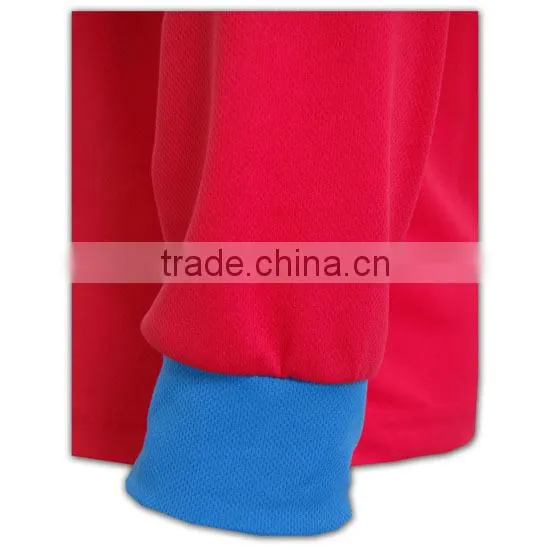 Wholesale Contrast Color Long Sleeve Polo photo-6
