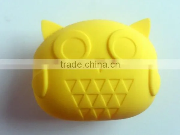 Silicone Rubber Bag Coin Purse Key Purse Cute Owl Silicone Wallet photo-2