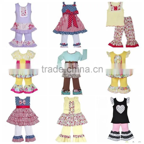 Best Selling Reliable China Supplier Soft Cotton Smocked Triple Ruffle Pants Winter Clothing Girl Halloween Ruffle Dress photo-5