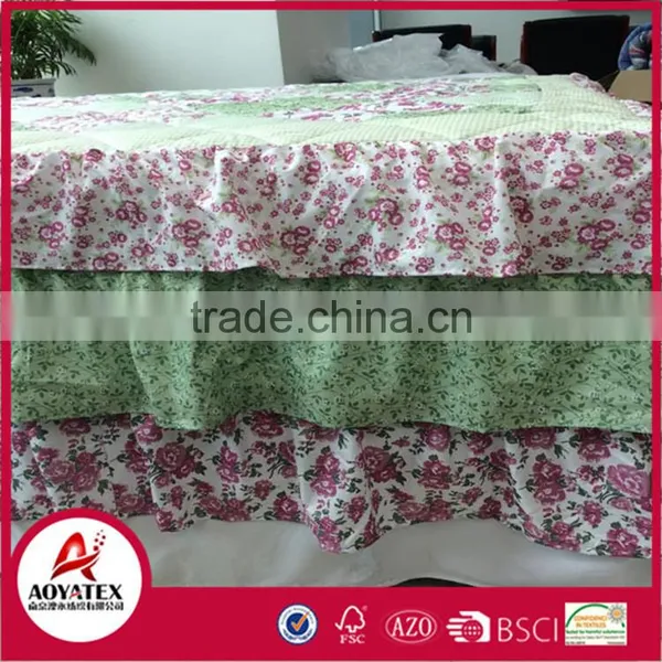 100 Polyester Microfiber Bedding Set,patchwork Quilt Flower Pattern With Low Price photo-5