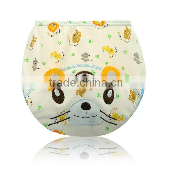 3 Layers Cartoon Faces Newborn Baby Training Pants Pure Cotton Baby Cloth Diaper Nappy photo-5