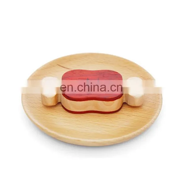 Early Educational Montessori Material Nature Wooden Toys Food And Kitchen Tools Blocks Sets For Kids photo-5