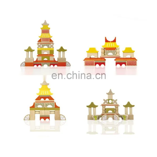 New Design Montessori Kindergarten Solid Wooden Best Selling Educational China Building Block Set Tower For Kids Use photo-6