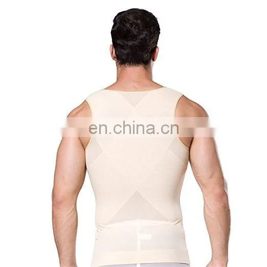 OEM Mens Abdomen Slim Body Shaper Shirt With Zipper photo-4