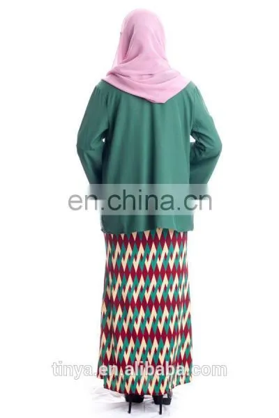 2017 Modern Malaysia Flare Sleeve Muslim Dress Baju Kurung for Women Maxi Dress photo-5