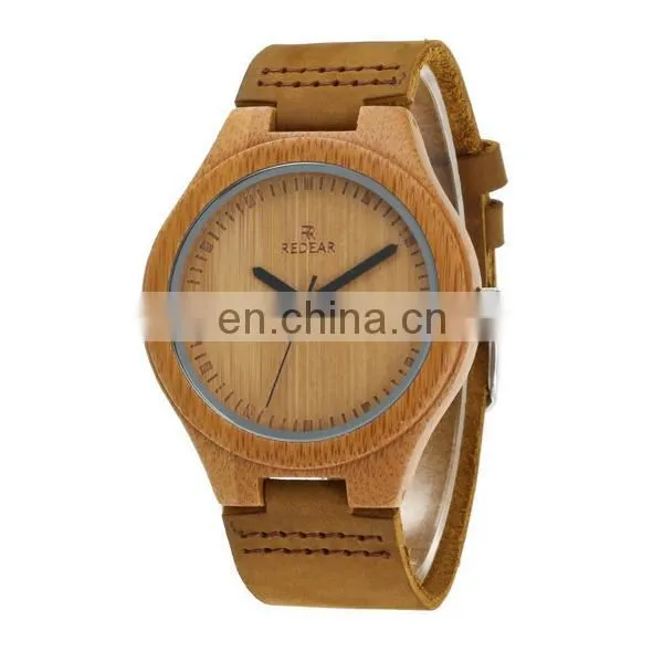 Latest Genuine Leather Watch Bamboo Watch Wooden Watch