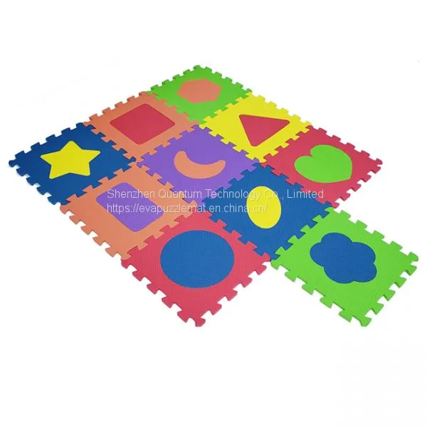 QT MAT Non-toxic Odorless 12in x 12in 10pcs/set Child EVA Shapes Floor Puzzle Play Mat photo-3