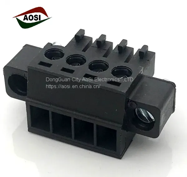 PCB Plug in Socket Cable Connector Terminal Block 3.5mm Pitch Female Power Connector With Screw Hole 30A UL EC381VM photo-2