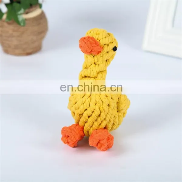Little Yellow Duck Cotton String Pet Toy Dog Rope Chew photo-3