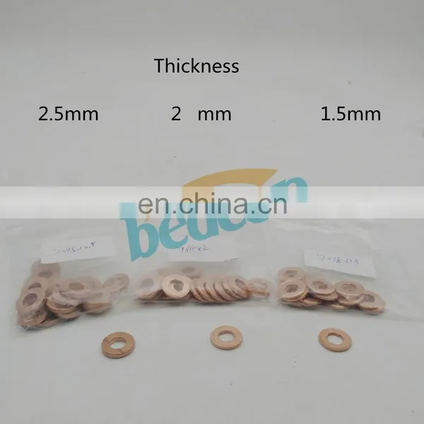 Diesel Fuel Engine Common Rail Parts Copper Gasket Adjusting Shim F00VC17503 F00VC17504 F00VC17505 1.5mm 2.1mm 2.5mm Thickness photo-2
