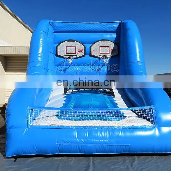 Blue Inflatable Basketball Hoop Play Center Fun Basketball Game Court For Sale photo-2