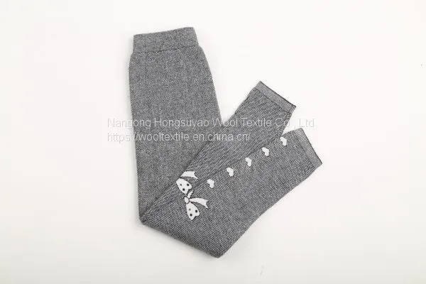 Wholesale Computer Jacquard Kids Knitted Thick Leggings photo-3
