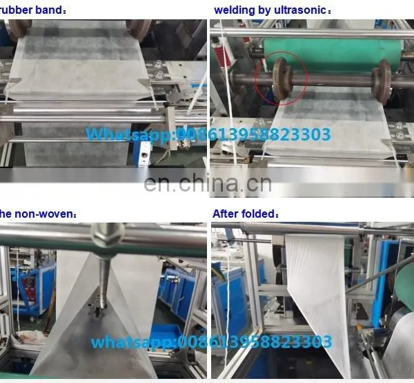 400*160mm 520*160mm Hospital Workshop Fully Automatic Fabric Non Woven Shoe Cover Machine Price photo-3
