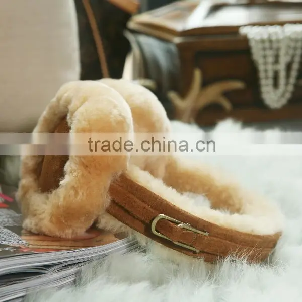Fashion Winter Factory Sale Lambskin Fluffy Warm Ear Muffs photo-5