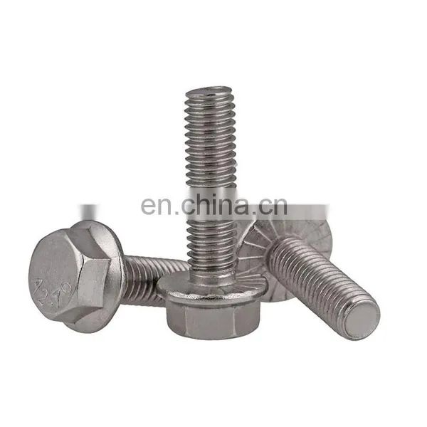 Metric Size Grade 8.8 Grade 10.9 Serraged Bolt Flange Stainless Steel M12 photo-5