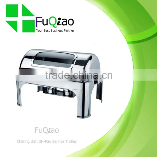 Hot Sale Stainless Steel Gold-plated Roll Top Buffet Chafer for Hotel photo-5