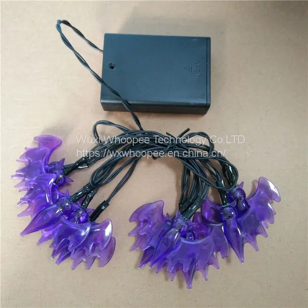 Halloween String Lights Decoration With Lighted Pumpkin, Bat Small Ball, Spider, Christmas Holly Fairy Lights photo-3