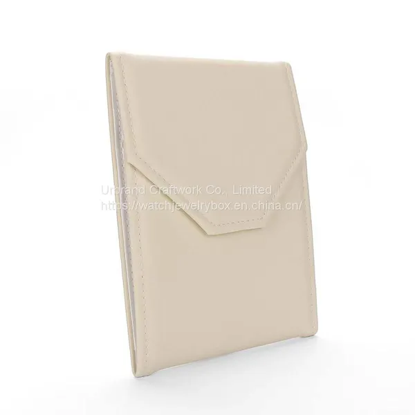 Pearl Necklace Folding Package New Packaging Jewelry Bag PU Leather Clutch Bag Portable Travel Jewelry Storage Bag photo-2