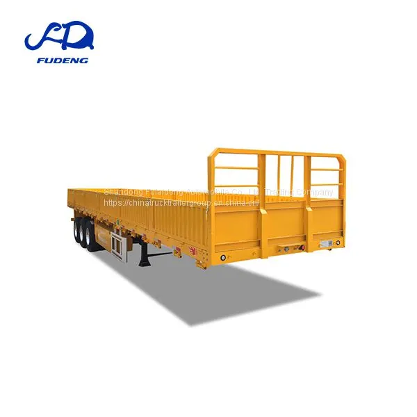3axles 4axles 40ft Fudeng Brand Mechanical Suspension Heavy Duty Type Flatbed Semi Trailer photo-5