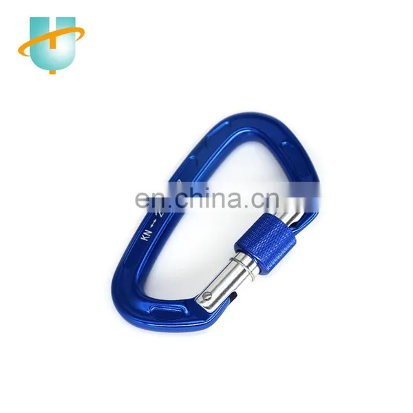 3.9inch 24kn Aluminum Hook Outdoor Rock Climbing Carabiner Hook With Screw Gate photo-4