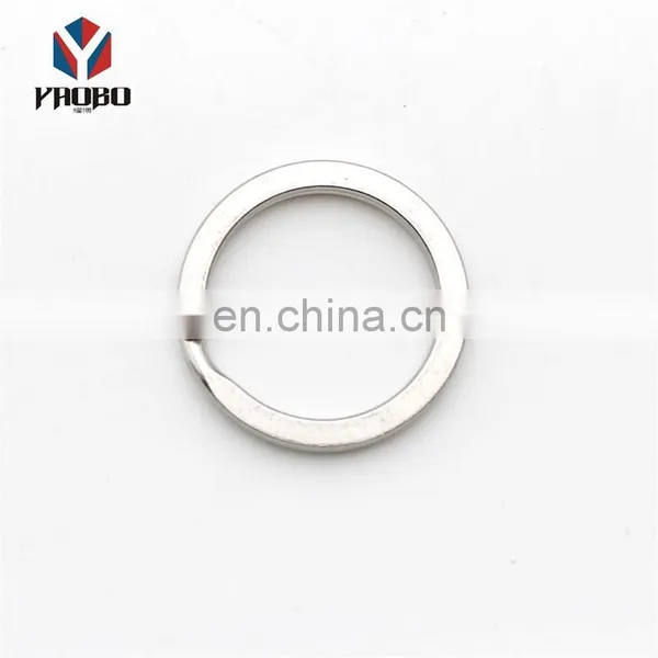 Custom Shape Stainless Steel Plain Flat Key Split Ring Brass Chain For Bag photo-2
