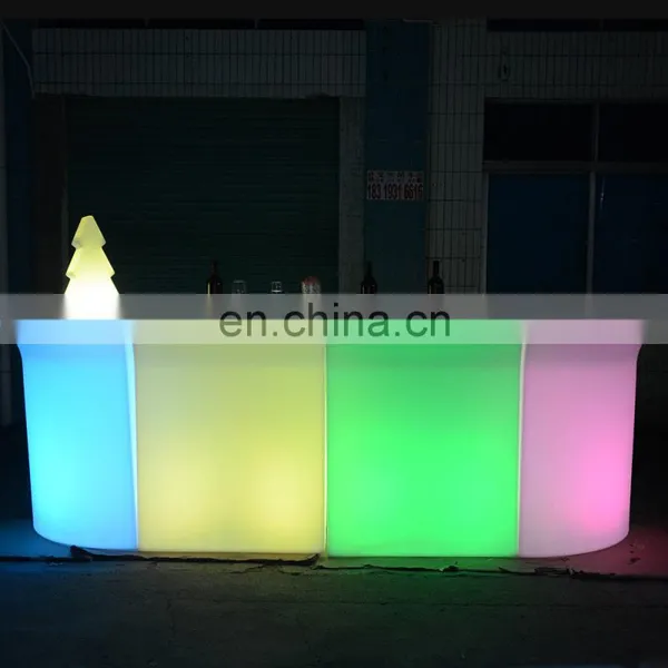Color Changing Led Straight Bar Design Led Mobile Bar Portable Cocktail Waterproof Led Bar Counter photo-4