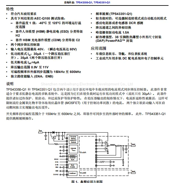 TPS43351QDAPRQ1 Switch Controller TI Original Stock photo-2