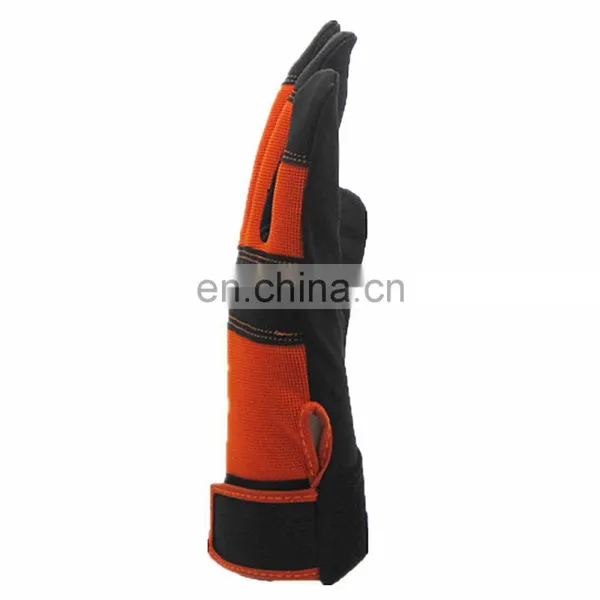 Sewing Mechinest Work Glove/fishing Hand Glove/racing Glove Mechanic Gloves Full Fingers Synthetic Leather Red SONICE3032 CN;JIA photo-4