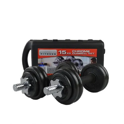 Iron Cast Painted Black Dumbbells
