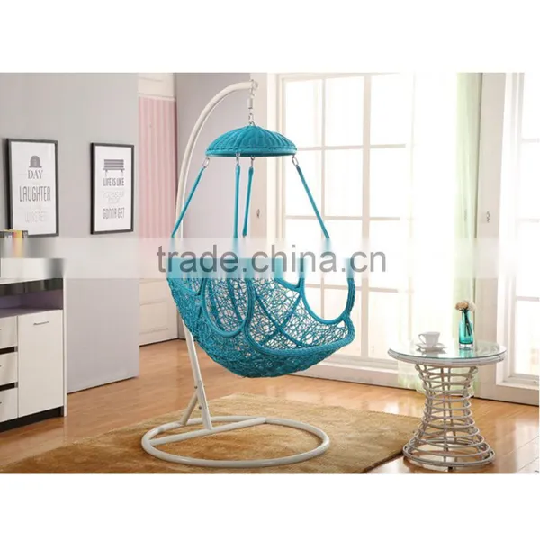 Cover Bird's Nest Hanging Baby Rattan Wicker Indoor Living Room Plastic Swing Chair photo-2