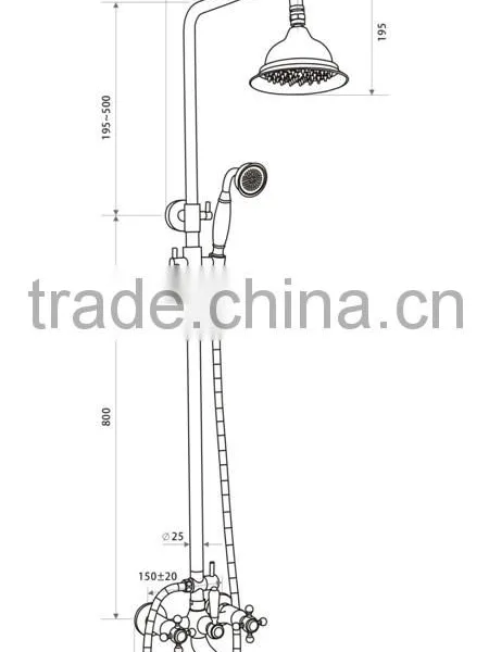 Fancy Bathroom Shower Column Set Rainfall Shower Head photo-4