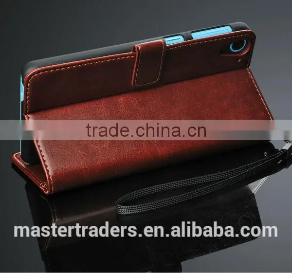 Free Shipping Original Fashion 64 Grain Stand Holder Wallet Flip PU Leather Case For HTC 826 MT-3170 photo-3