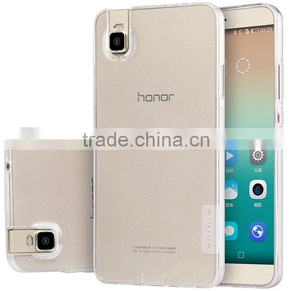 Orginal Nillkin Soft TPU Full Rubber Back Cover for Huawei Honor 7 Clear Gel Case With Dust Plug MT-5370 photo-2