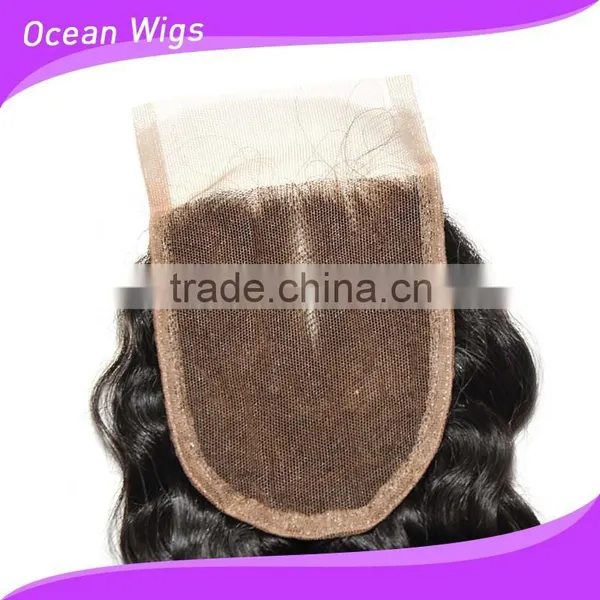 3 Way Part Closure, Deep Wave Style, Natural Color photo-5