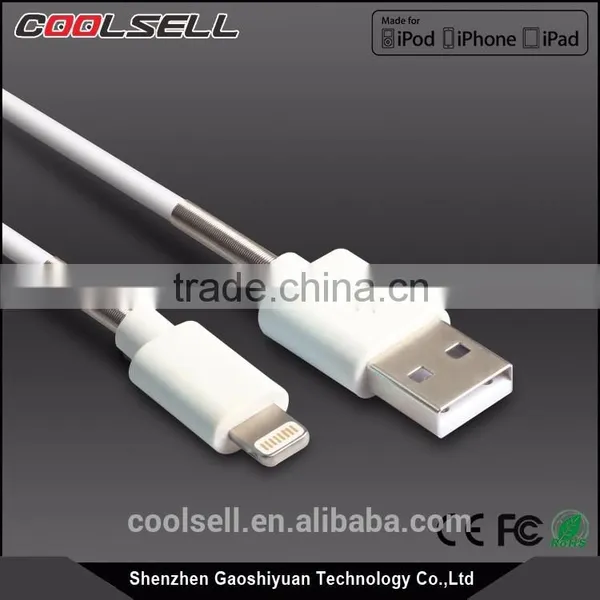 Spring MFi C48 USB Cable for IPhone6/6S, 8pin Connector Mfi Cable for Apple With Spring photo-4