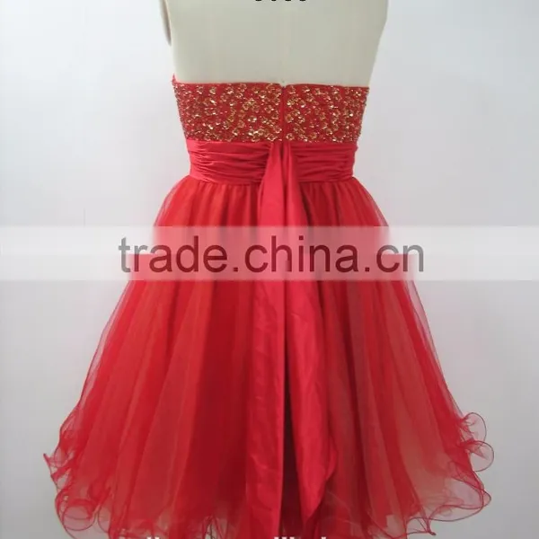 Wholesale Red Homecoming Dress Ladies Short Evening Cocktail Dresses photo-3