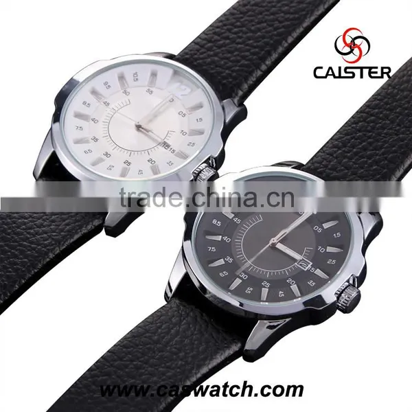 New Arrival Leather Strap Men Quartz Watch Cheap Mens Watches for Promotion Big Face Watches Men Leather Band photo-3
