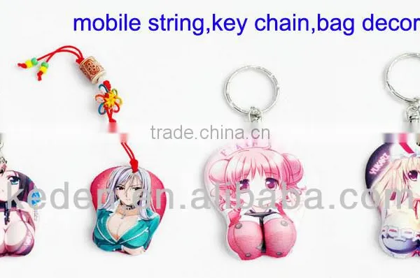 Promotional 3D Beauty Key Chain/PhoneChain/Bag Decoration photo-4