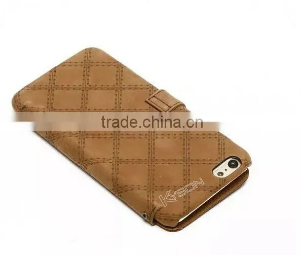 Handmade Genuine Real Leather Man Business Case for Iphone 6 Plus photo-5