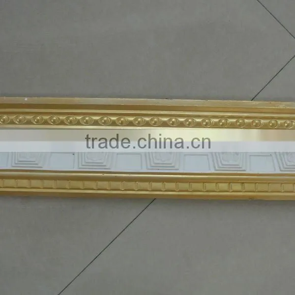 Golden Painted Ceiling Gypsum Cornice