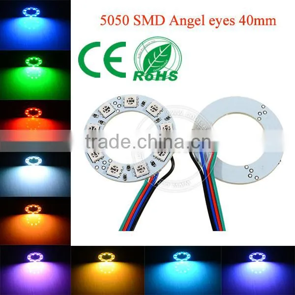 Super Bright Auto Light Headlight 5050smd Rgb Led Angel Eyes photo-2