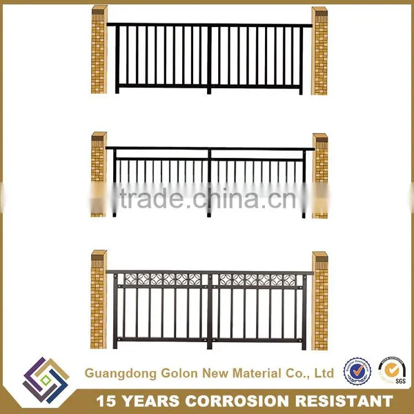 Exterior Ornamental Wrought Iron Balcony Railings, Metal Door Railing , Outdoor Handrails for Porch Steps photo-5