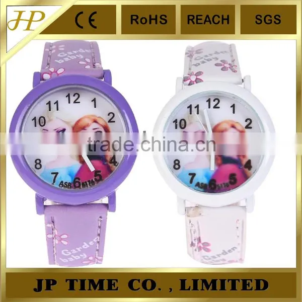 Cute Frozen Elsa Anna Quartz Leather Wristwatches Gift Kid Watch photo-5