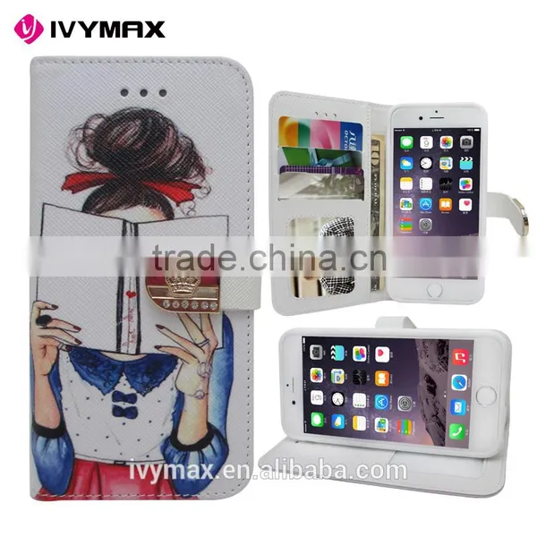 Best Selling Products Phone Leather Pouch Case With Metal Diamond Buckle for Apple Iphone 6s Mobile Phone Cover Supplier's Choice photo-3